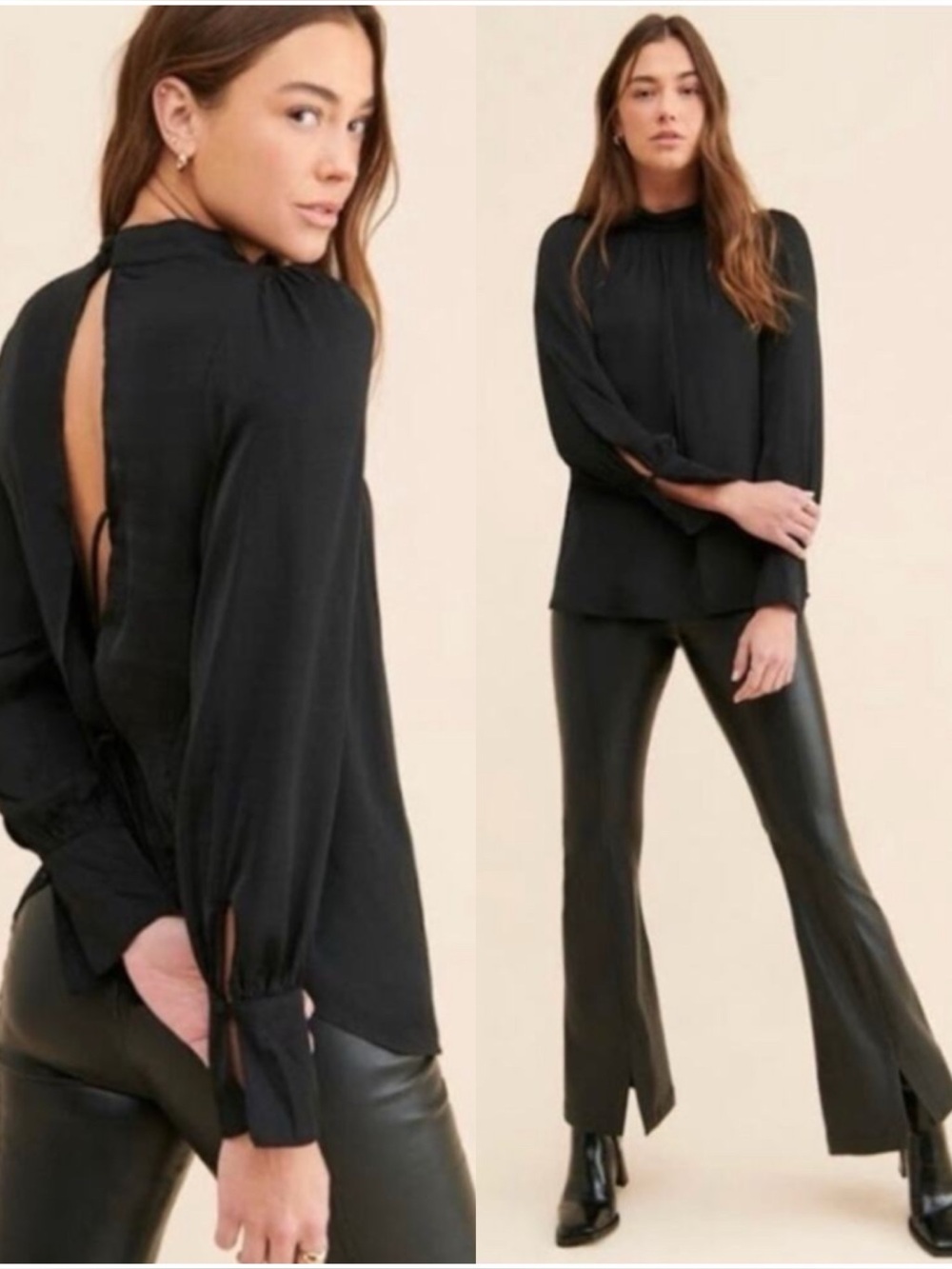 NWT Free People Fiona Backless Top in Black - Picture 1 of 9